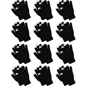 12 Pairs Touchscreen Gloves Stretch Knitted Texting Gloves Warm Windproof